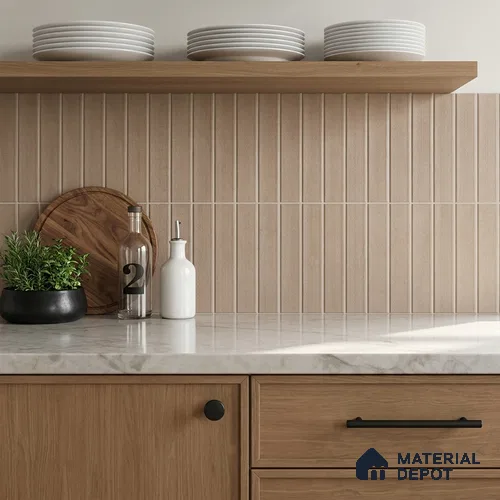 Subway Wall Tile TL 05000 E Lucent Claystone Brown 12 x 3 inch Ceramic Matte Finish - 6 mm | Suitable for Highlighter Walls, Foyer, Bathroom, Kitchen Wall & Backsplashes