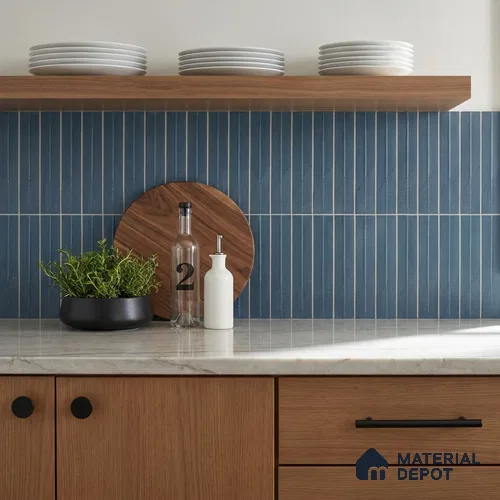 Subway Wall Tile TL 05001 B Lucent Aquamarine Glow 12 x 3 inch Ceramic Matte Finish - 9 mm | Suitable for Highlighter Walls, Foyer, Bathroom, Kitchen Wall & Backsplashes