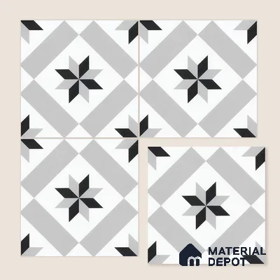 Moroccan Floor & Wall Tile TL 05044 Morissa Astral Kasbah 1 ft x 1 ft Ceramic Matte Finish - 7.5 mm | Suitable for Bathroom, Kitchen,  Balcony | Please Expect a Slight Variation of Pattern