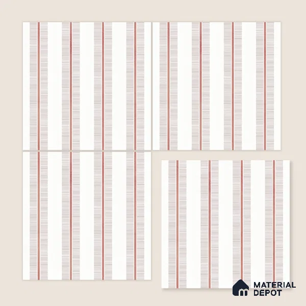 Moroccan Floor & Wall Tile TL 05056 Morissa Metallic Bronze Line 1 ft x 1 ft Ceramic Matte Finish - 8 mm | Suitable for Bathroom, Kitchen, Basin Area | Please Expect a Slight Variation of Pattern