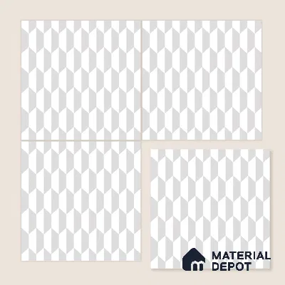 Moroccan Floor & Wall Tile TL 05063 Morissa White 3D Hexa 1 ft x 1 ft Ceramic Matte Finish - 8 mm | Suitable for Bathroom, Kitchen, Basin Area | Please Expect a Slight Variation of Pattern