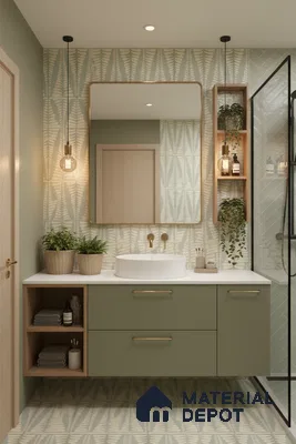 Moroccan Wall Tile TL 05069 Morissa Beige Pollen 1 ft x 1 ft Ceramic Matte Finish - 8 mm | Suitable for Bathroom, Kitchen & Balcony | Please Expect a Slight Variation of Pattern (Sample)