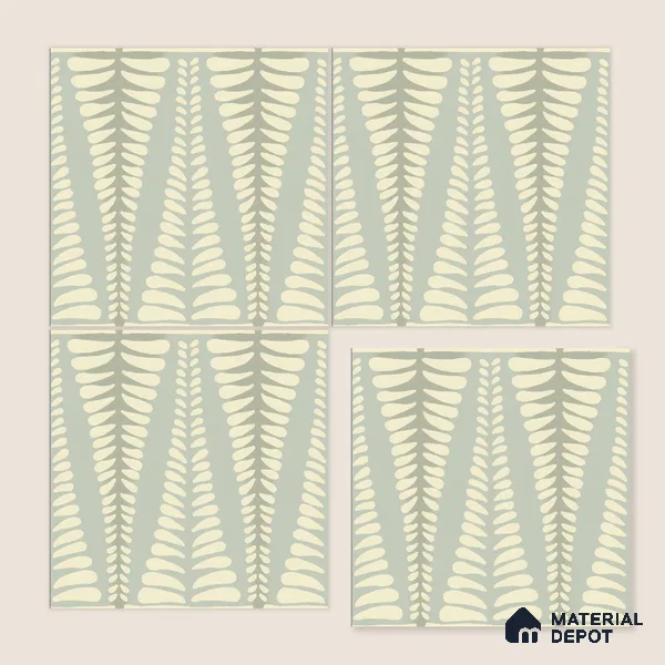 Moroccan Wall Tile TL 05069 Morissa Beige Pollen 1 ft x 1 ft Ceramic Matte Finish - 8 mm | Suitable for Bathroom, Kitchen, Balcony | Please Expect a Slight Variation of Pattern