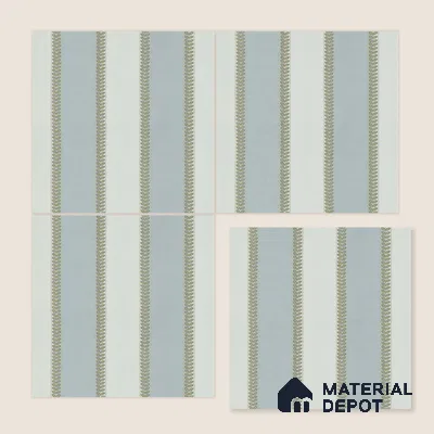 Moroccan Wall Tile TL 05070 Morissa Whitish Grey Channel 1 ft x 1 ft Ceramic Matte Finish - 8 mm | Suitable for Bathroom, Kitchen, Balcony | Please Expect a Slight Variation of Pattern