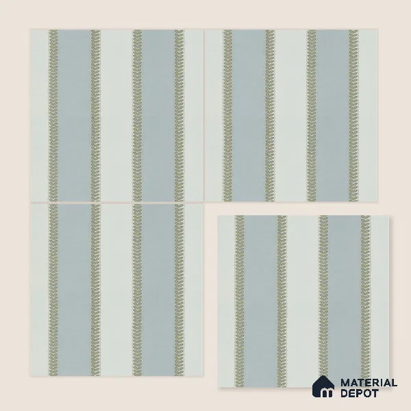 Moroccan Wall Tile TL 05070 Morissa Whitish Grey Channel 1 ft x 1 ft Ceramic Matte Finish - 8 mm | Suitable for Bathroom, Kitchen, Balcony | Please Expect a Slight Variation of Pattern