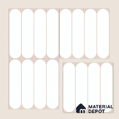 Moroccan Wall Tile TL 05081 B Bauhaus Beige Frost 1 ft x 1 ft Ceramic Matte Finish - 9 mm | Suitable for Bathroom, Kitchen, Basin Area | Please Expect a Slight Variation of Pattern