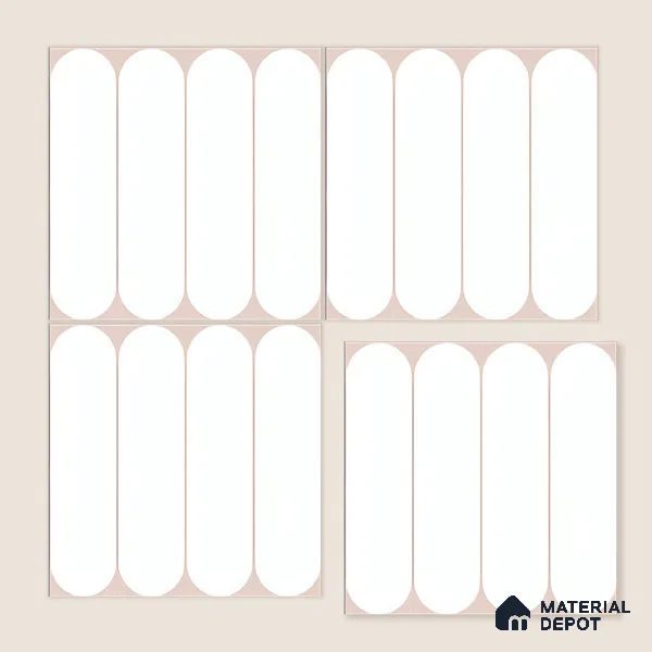 Moroccan Wall Tile TL 05081 B Bauhaus Beige Frost 1 ft x 1 ft Ceramic Matte Finish - 9 mm | Suitable for Bathroom, Kitchen, Basin Area | Please Expect a Slight Variation of Pattern