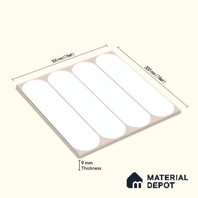 Moroccan Wall Tile TL 05081 B Bauhaus Beige Frost 1 ft x 1 ft Ceramic Matte Finish - 9 mm | Suitable for Bathroom, Kitchen, Basin Area | Please Expect a Slight Variation of Pattern