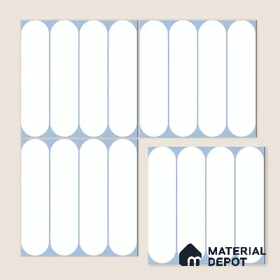 Moroccan Wall Tile Tile TL 05081 Morissa Cobalt Frost 1 ft x 1 ft Ceramic Matte Finish - 9 mm | Suitable for Bathroom, Kitchen, Basin Area | Please Expect a Slight Variation of Pattern