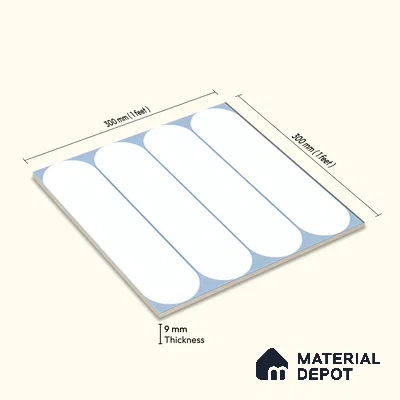 Moroccan Wall Tile Tile TL 05081 Morissa Cobalt Frost 1 ft x 1 ft Ceramic Matte Finish - 9 mm | Suitable for Bathroom, Kitchen, Basin Area | Please Expect a Slight Variation of Pattern