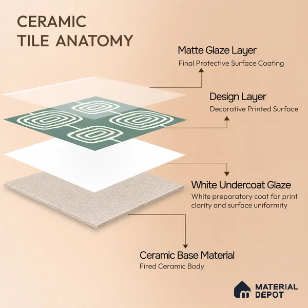 Moroccan Wall & Floor Tile TL 05082 B Bauhaus Emerald Green Box 1 ft x 1 ft Ceramic Matte Finish - 9 mm | Suitable for Bathroom, Kitchen & Balcony | Please Expect a Slight Variation of Pattern