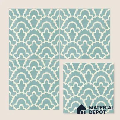 Moroccan Wall & Floor Tile TL 05086 Bauhaus Sapphire Mist 1 ft x 1 ft Ceramic Matte Finish - 9 mm | Suitable for Bathroom, Kitchen, Basin Area | Please Expect a Slight Variation of Pattern