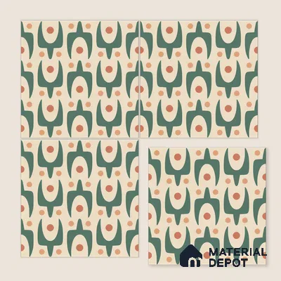 Moroccan Floor & Wall Tile TL 05092 Morissa Pale Olive 1 ft x 1 ft Ceramic Matte Finish - 9 mm | Suitable for Bathroom, Kitchen, Balcony | Please Expect a Slight Variation of Pattern