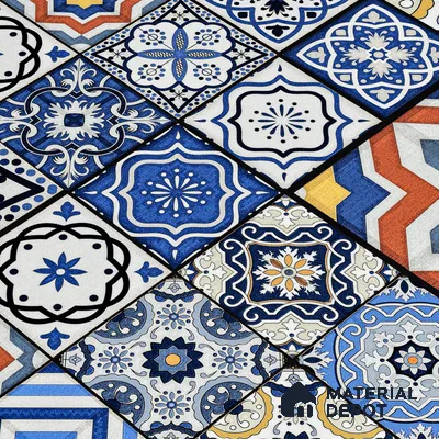 Moroccan Wall & Floor Tile TL 05111 F Kasavari Sapphire Wave 4 ft x 2 ft Vitrified Endless High Gloss Finish - 9 mm (Random 4) | Suitable for Living Room, Bedroom, Bathroom, Kitchen Wall & Backsplashes
