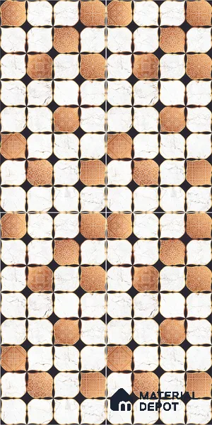 Moroccan Wall & Floor Tile TL 05111 Kasavari Casablanca Charm 4 ft x 2 ft Vitrified Endless High Gloss Finish - 9 mm | Suitable for Living Room, Bedroom, Bathroom, Kitchen Wall & Backsplashes