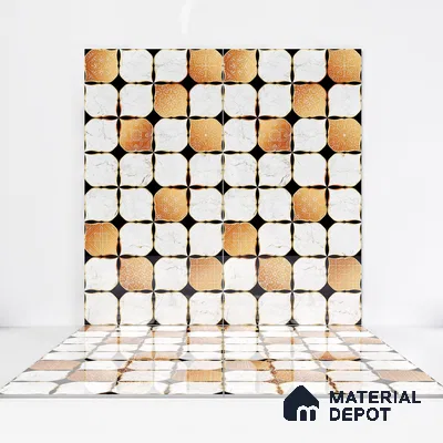 Moroccan Wall & Floor Tile TL 05111 Kasavari Casablanca Charm 4 ft x 2 ft Vitrified Endless High Gloss Finish - 9 mm  | Suitable for Living Room, Bedroom, Bathroom, Kitchen Wall & Backsplashes