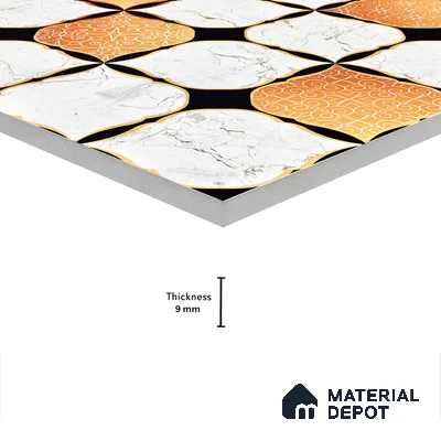 Moroccan Wall & Floor Tile TL 05111 Kasavari Casablanca Charm 4 ft x 2 ft Vitrified Endless High Gloss Finish - 9 mm  | Suitable for Living Room, Bedroom, Bathroom, Kitchen Wall & Backsplashes