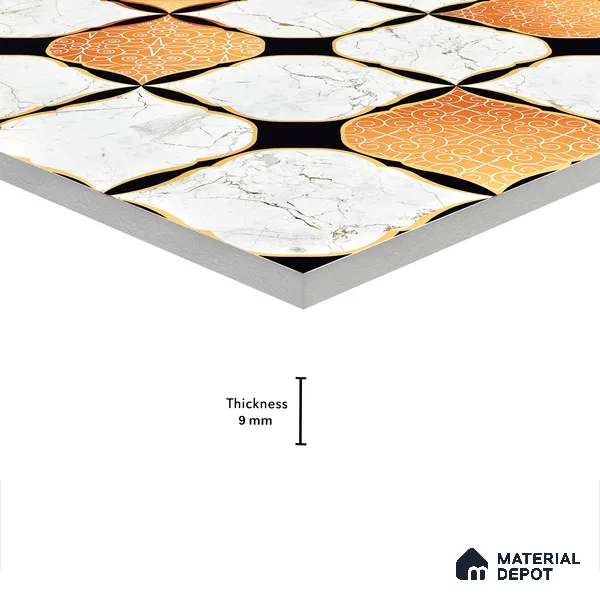 Moroccan Wall & Floor Tile TL 05111 Kasavari Casablanca Charm 4 ft x 2 ft Vitrified Endless High Gloss Finish - 9 mm | Suitable for Living Room, Bedroom, Bathroom, Kitchen Wall & Backsplashes