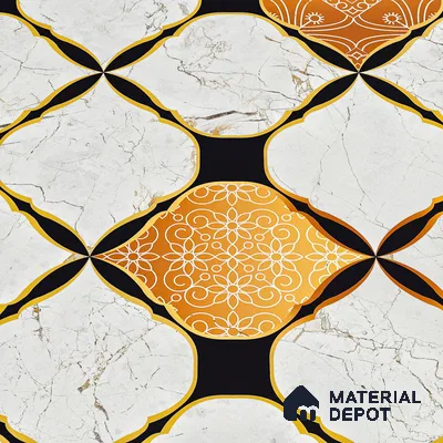 Moroccan Wall & Floor Tile TL 05111 Kasavari Casablanca Charm 4 ft x 2 ft Vitrified Endless High Gloss Finish - 9 mm  | Suitable for Living Room, Bedroom, Bathroom, Kitchen Wall & Backsplashes