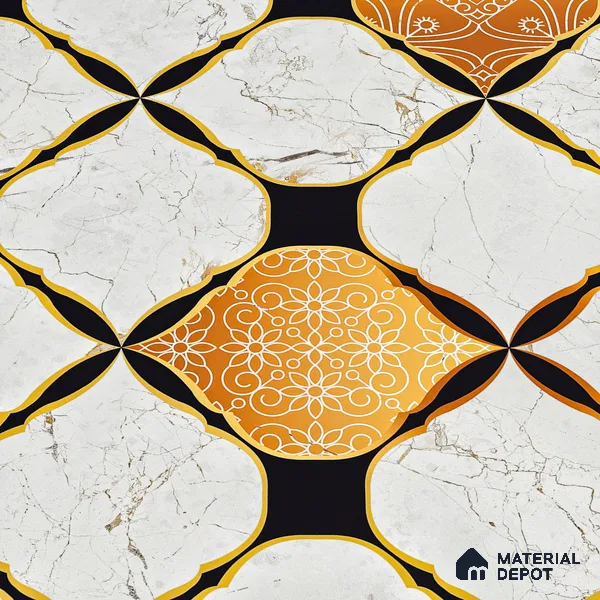 Moroccan Wall & Floor Tile TL 05111 Kasavari Casablanca Charm 4 ft x 2 ft Vitrified Endless High Gloss Finish - 9 mm | Suitable for Living Room, Bedroom, Bathroom, Kitchen Wall & Backsplashes