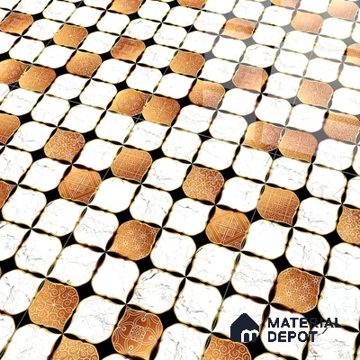 Moroccan Wall & Floor Tile TL 05111 Kasavari Casablanca Charm 4 ft x 2 ft Vitrified Endless High Gloss Finish - 9 mm  | Suitable for Living Room, Bedroom, Bathroom, Kitchen Wall & Backsplashes