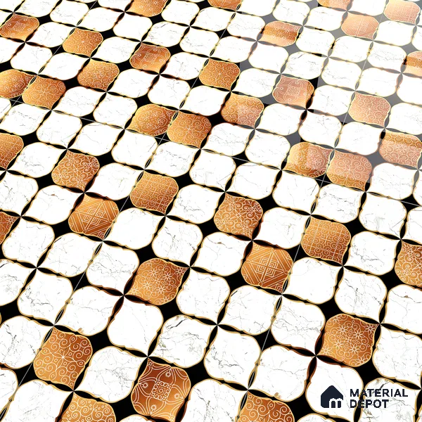 Moroccan Wall & Floor Tile TL 05111 Kasavari Casablanca Charm 4 ft x 2 ft Vitrified Endless High Gloss Finish - 9 mm | Suitable for Living Room, Bedroom, Bathroom, Kitchen Wall & Backsplashes