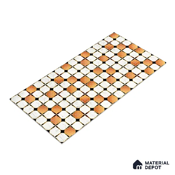 Moroccan Wall & Floor Tile TL 05111 Kasavari Casablanca Charm 4 ft x 2 ft Vitrified Endless High Gloss Finish - 9 mm | Suitable for Living Room, Bedroom, Bathroom, Kitchen Wall & Backsplashes