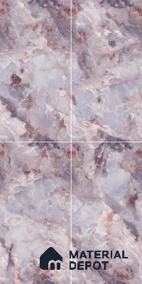 Marble Endless Onyx Wall & Floor Tile TL 05112 D Lavender 4 ft x 2 ft Glossy Finish Vitrified Tile - 9 mm | 4 Random Designs | Suitable For Living Room, Bedroom, Dining