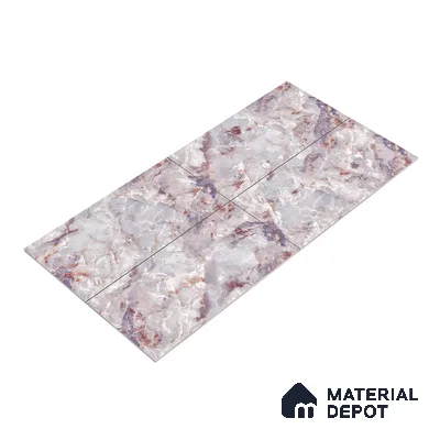 Marble Endless Onyx Wall & Floor Tile TL 05112 D Lavender 4 ft x 2 ft Glossy Finish Vitrified Tile - 9 mm | 4 Random Designs | Suitable For Living Room, Bedroom, Dining