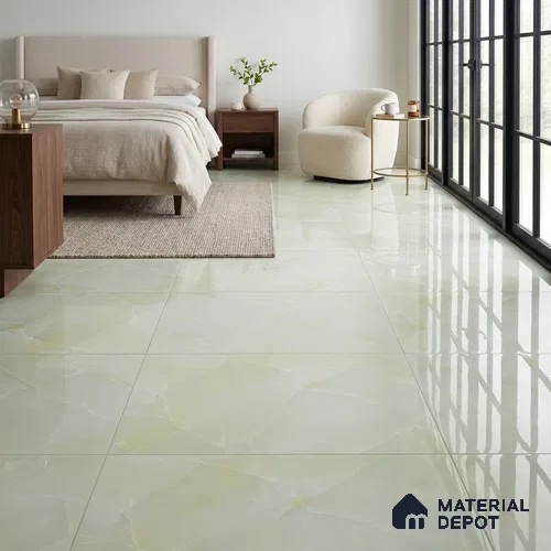 Marble Wall & Floor Tile TL 05112 Marblis Emerald Onyx 4 ft x 2 ft Vitrified Endless Glossy Finish - 9 mm (Random 4) | Suitable for Living Room, Bedroom & Bathroom