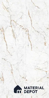 Marble Endless Calacatta Wall & Floor Tile TL 05115 Off-White 4 ft x 2 ft Glossy Finish Vitrified Tile - 9 mm | 4 Random Designs | Suitable For Living Room, Bedroom, Dining