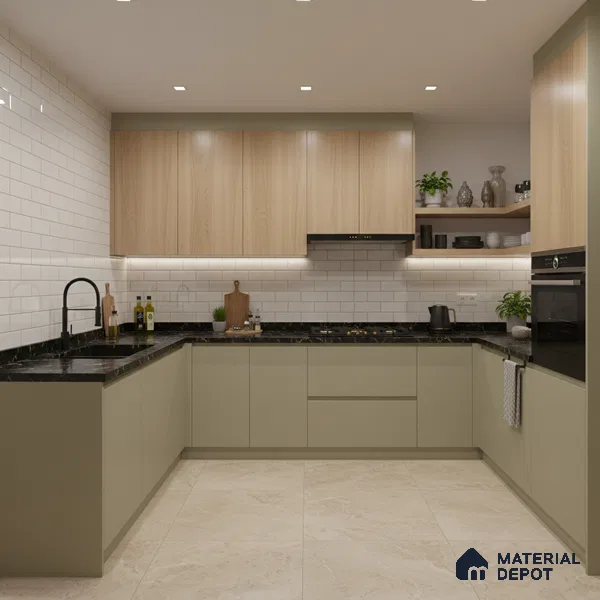 Marble Wall & Floor Tile TL 05116 B Marblis Amber Marble 4 ft x 2 ft Vitrified Endless Carving Matte Finish - 9 mm (Random 4) | Suitable for Living Room, Bedroom & Bathroom