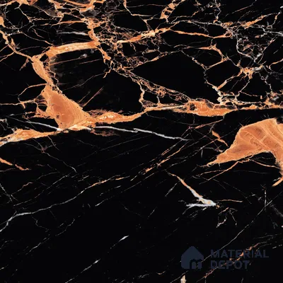 Marble Endless Portoro Wall & Floor Tile TL 05117 Onyx Black 4 ft x 2 ft High Gloss Finish Vitrified Tile - 9 mm | 4 Random Designs | Suitable For Living Room, Bedroom, Dining