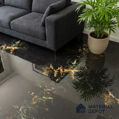 Marble Wall & Floor Tile TL 05118 Marblis Eclipse 4 ft x 2 ft Vitrified Endless High Gloss Finish - 9 mm (Random 4) | Suitable for Living Room, Bedroom & Bathroom