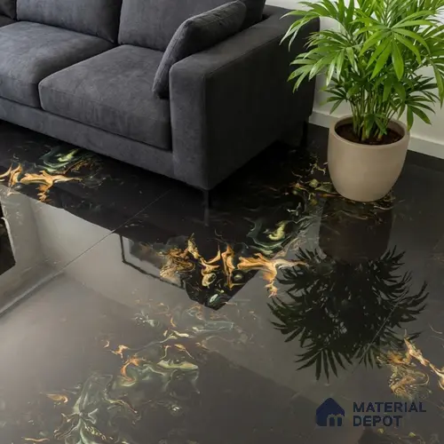 Marble Wall & Floor Tile TL 05118 Marblis Eclipse 4 ft x 2 ft Vitrified Endless High Gloss Finish - 9 mm (Random 4) | Suitable for Living Room, Bedroom & Bathroom