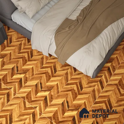 Wooden Wall & Floor Tile TL 05123 Mokuzai Sienna Timber 4 ft x 2 ft Vitrified Endless Matte Finish - 9 mm  | Suitable for Living Room, Bedroom & Bathroom