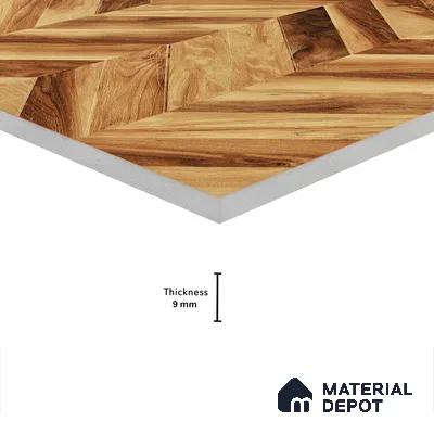 Wooden Wall & Floor Tile TL 05123 Mokuzai Sienna Timber 4 ft x 2 ft Vitrified Endless Matte Finish - 9 mm  | Suitable for Living Room, Bedroom & Bathroom