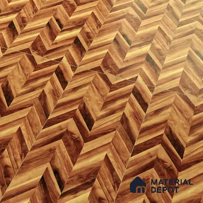 Wooden Wall & Floor Tile TL 05123 Mokuzai Sienna Timber 4 ft x 2 ft Vitrified Endless Matte Finish - 9 mm  | Suitable for Living Room, Bedroom & Bathroom
