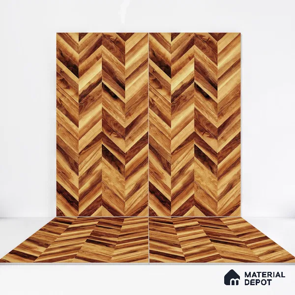 Wooden Wall & Floor Tile TL 05123 Mokuzai Sienna Timber 4 ft x 2 ft Vitrified Endless Matte Finish - 9 mm | Suitable for Living Room, Bedroom & Bathroom