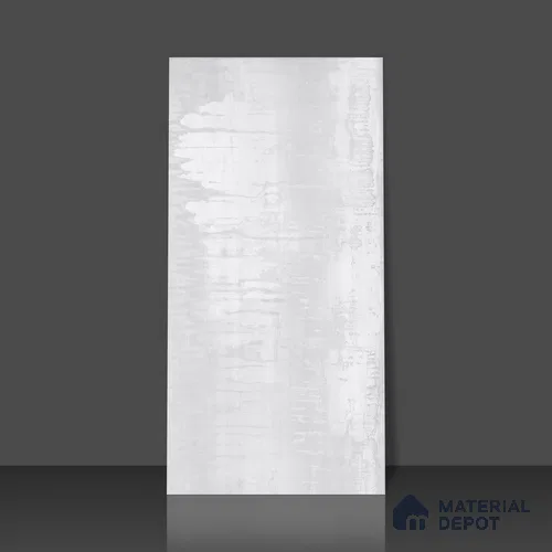 Cement Look Wall & Floor Tile TL 05124 B Marblis White Opal 4 ft x 2 ft  Vitrified Metallic Finish - 9 mm (Random 4) | Suitable for Living Room, Bedroom & Bathroom