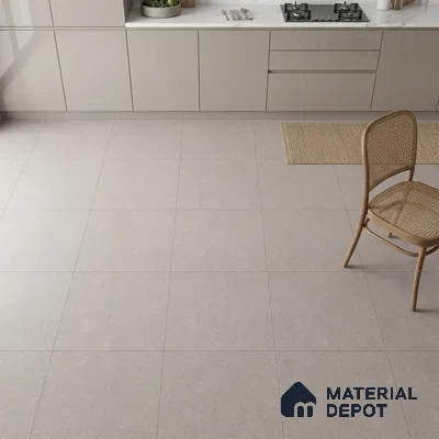 Stone Floor Tile TL 05126 B Ash 2 ft x 2 ft Matte Finish Anti Skid Vitrified Tile - 12 mm  | Suitable for Balcony, Terrace & Coutyard