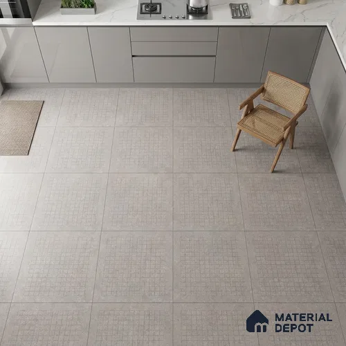 Stone Floor Tile TL 05126 Ash Decor 2 ft x 2 ft Matte Finish Anti Skid Vitrified Tile - 12 mm | Suitable for Balcony, Terrace & Coutyard