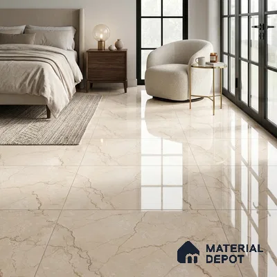 Marble Wall & Floor Tile TL 05131 Marblis Bottochino Mirage 4 ft x 2 ft Vitrified Endless Glossy Finish - 9 mm (Random 2) | Suitable for Living Room, Bedroom & Bathroom