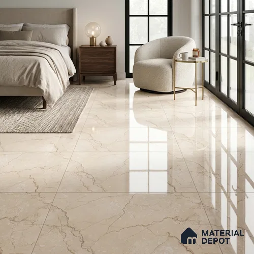 Marble Wall & Floor Tile TL 05131 Marblis Bottochino Mirage 4 ft x 2 ft Vitrified Endless Glossy Finish - 9 mm (Random 2) | Suitable for Living Room, Bedroom & Bathroom