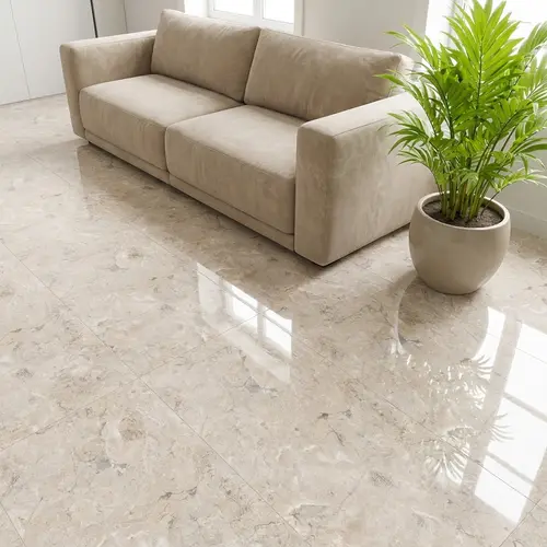 Marble Wall & Floor Tile TL 05134 Marblis Chestnut Vein 4 ft x 2 ft Vitrified Endless Glossy Finish - 9 mm (Random 4) | Suitable for Living Room, Bedroom & Bathroom