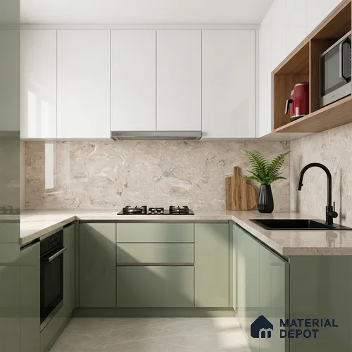 Marble Wall & Floor Tile TL 05134 Marblis Chestnut Vein 4 ft x 2 ft Vitrified Endless Glossy Finish - 9 mm (Random 4) | Suitable for Living Room, Bedroom & Bathroom