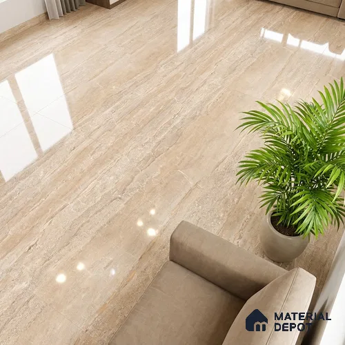 Marble Wall & Floor Tile TL 05140 Marblis Mahogany Marble 4 ft x 2 ft Vitrified Endless Glossy Finish - 9 mm (Random 2) | Suitable for Living Room, Bedroom & Bathroom