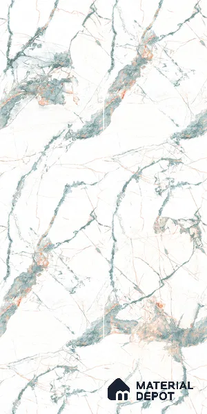 Marble Endless Calacatta Wall & Floor Tile TL 05146 Off-White 4 ft x 2 ft Glossy Finish Vitrified Tile - 9 mm | 3 Random Designs | Suitable For Living Room, Bedroom, Dining