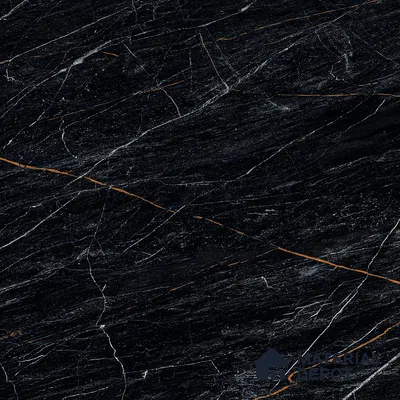 Marble Sahara Noir Wall & Floor Tile TL 05148 Graphite Black 4 ft x 2 ft High Gloss Finish Vitrified Tile - 9 mm | 4 Random Designs | Suitable For Living Room, Bedroom, Dining