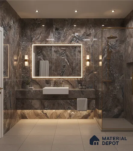 Marble Wall & Floor Tile TL 05149 Marblis Fez Fantasy 4 ft x 2 ft Vitrified  High Gloss Finish - 9 mm (Random 4) | Suitable for Living Room, Bedroom & Bathroom
